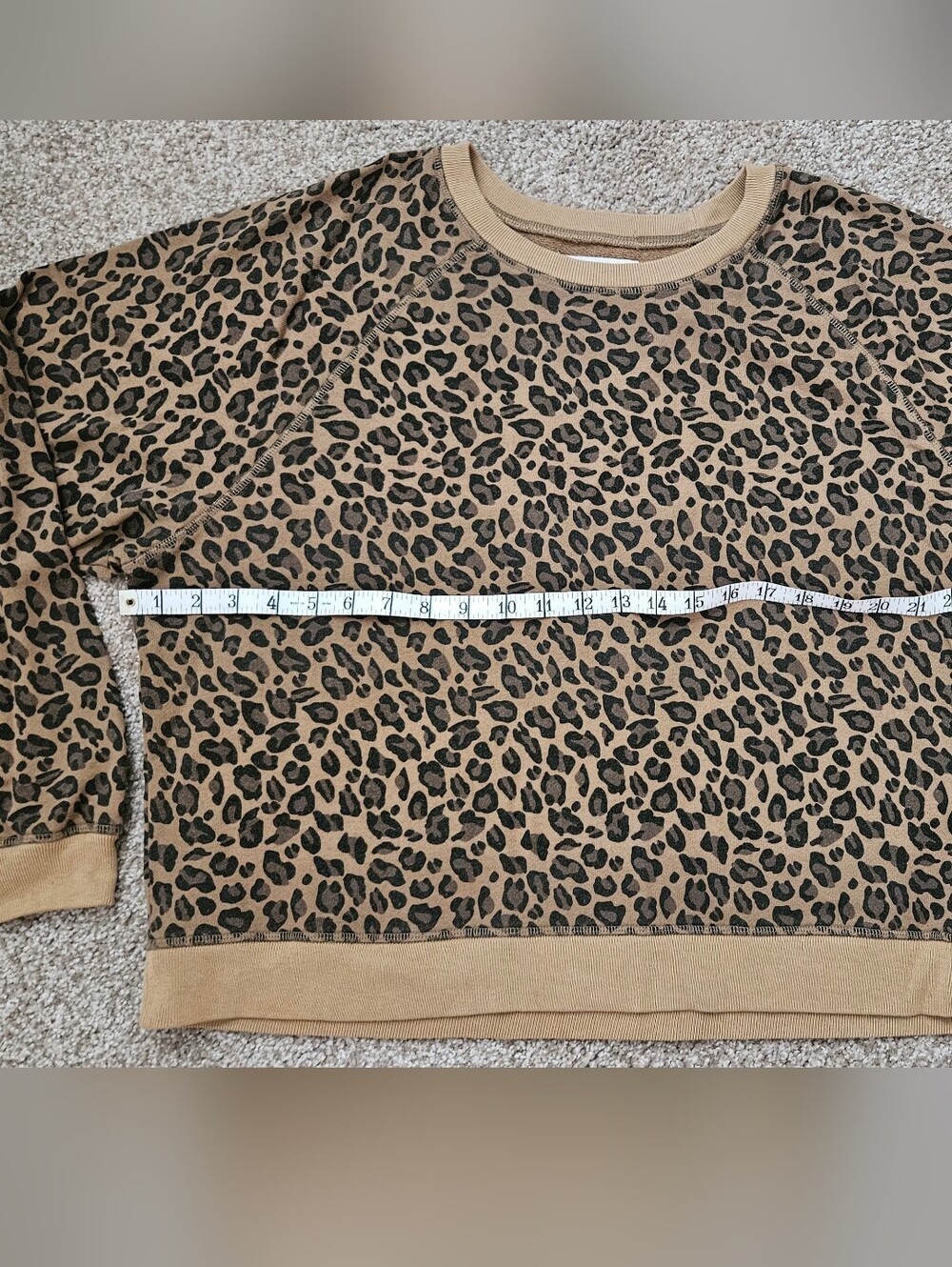 Electric & Rose Leopard Print Sweatshirt. Size Medium.